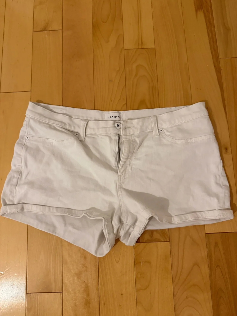 LILA RYAN White Denim Jean Shorts